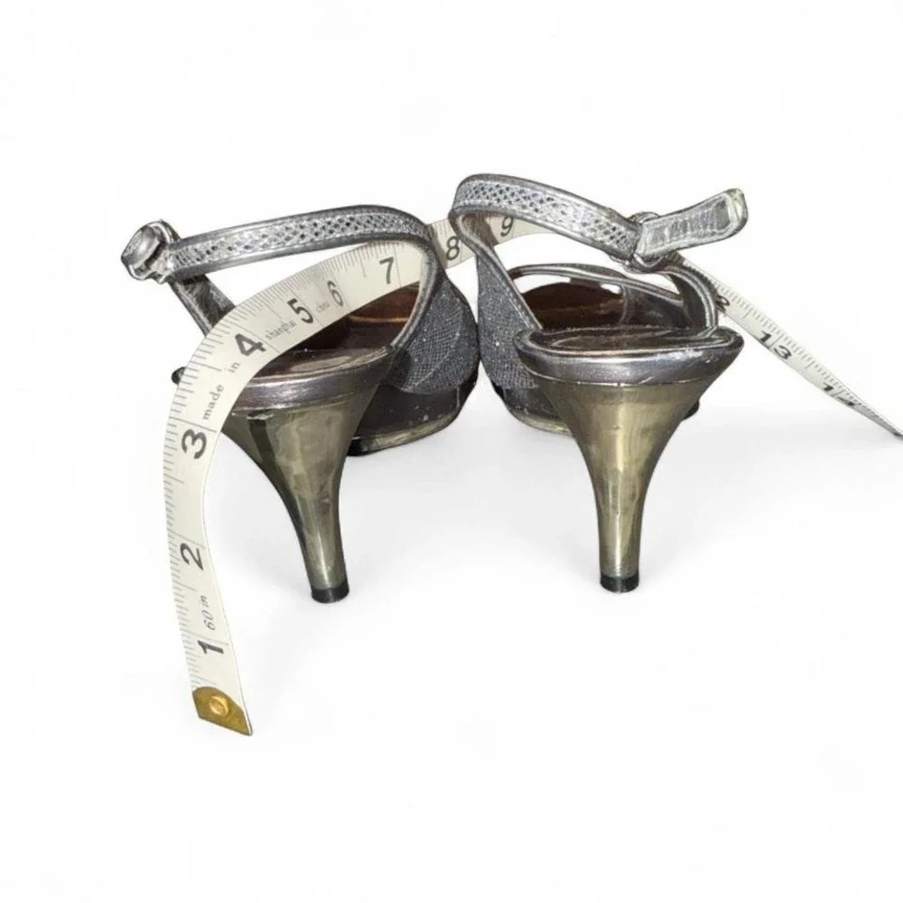 NINE‎ WESTSILVER SPARKLING HIGH HEELS PUMPS LADIES 6.5